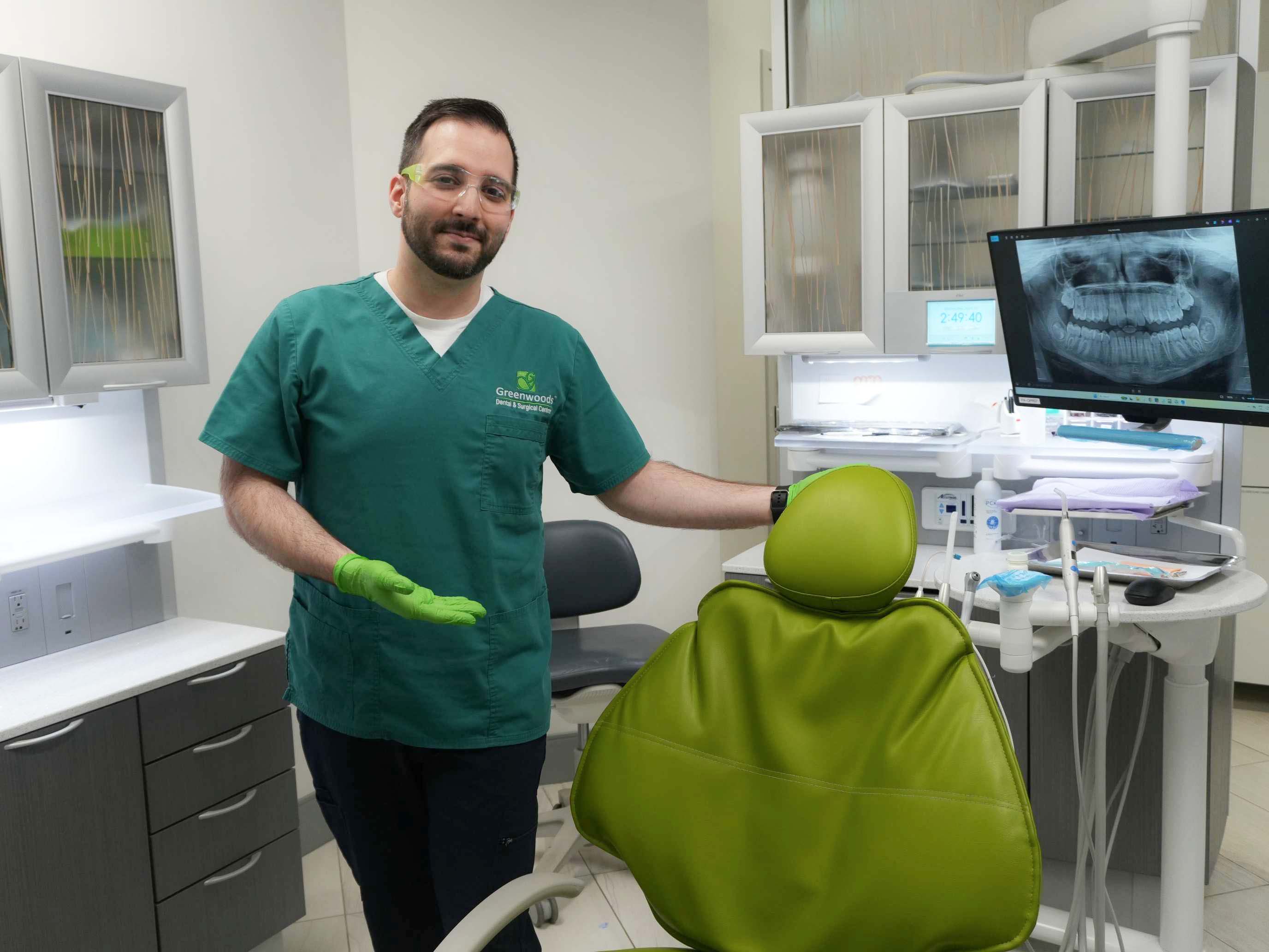 Modern treatment room at Greenwoods Dental